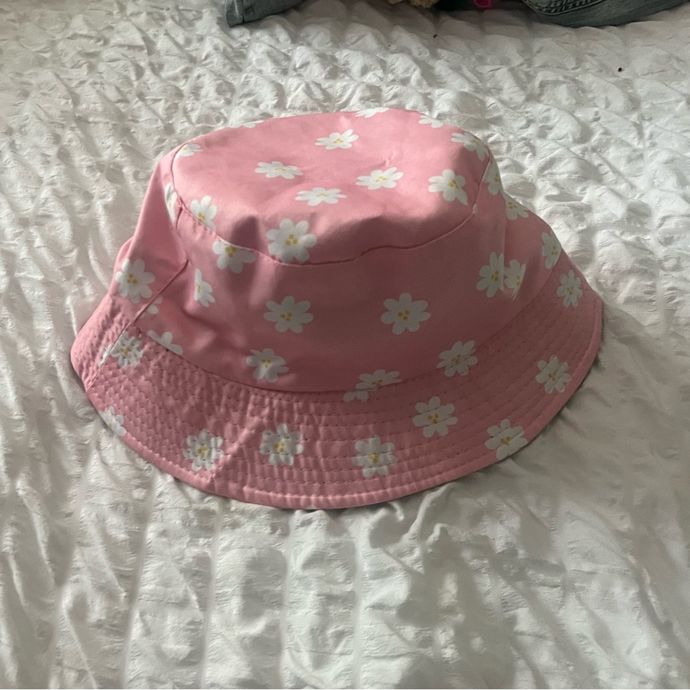 pink flower bucket hat